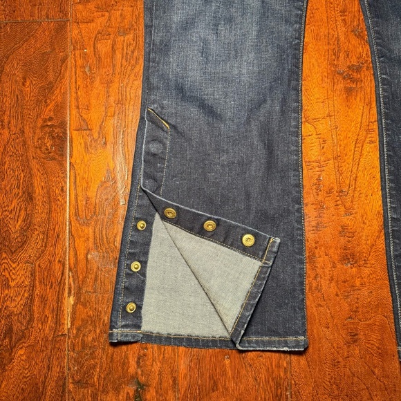 FRAME Le Crop Mini Boot Leg Snap Ankle Jean Size 28 Meribel Wash - Picture 4 of 14